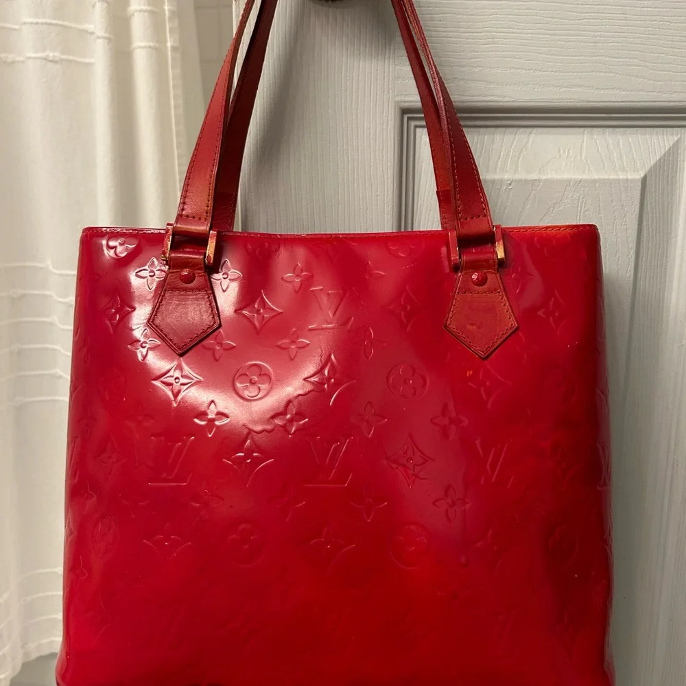 Louis Vuitton Glossy Cherry Red Monogram Tote - Picture 1 of 12